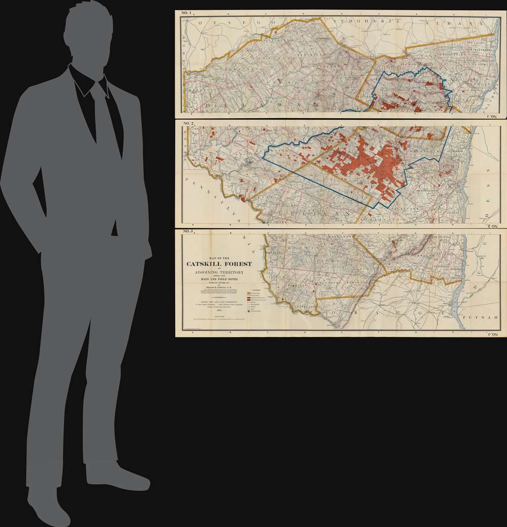 Map of the Catskill Forest and Adjoining Territory Compiled from Maps and Field notes Partially Revised 1911. - Alternate View 1