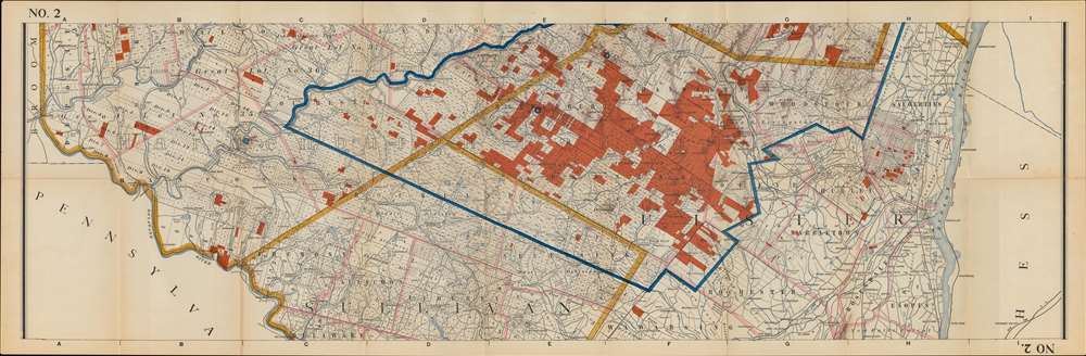 Map of the Catskill Forest and Adjoining Territory Compiled from Maps and Field notes Partially Revised 1911. - Alternate View 3