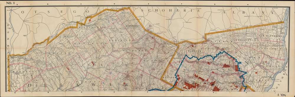 Map of the Catskill Forest and Adjoining Territory Compiled from Maps and Field notes Partially Revised 1911. - Alternate View 4