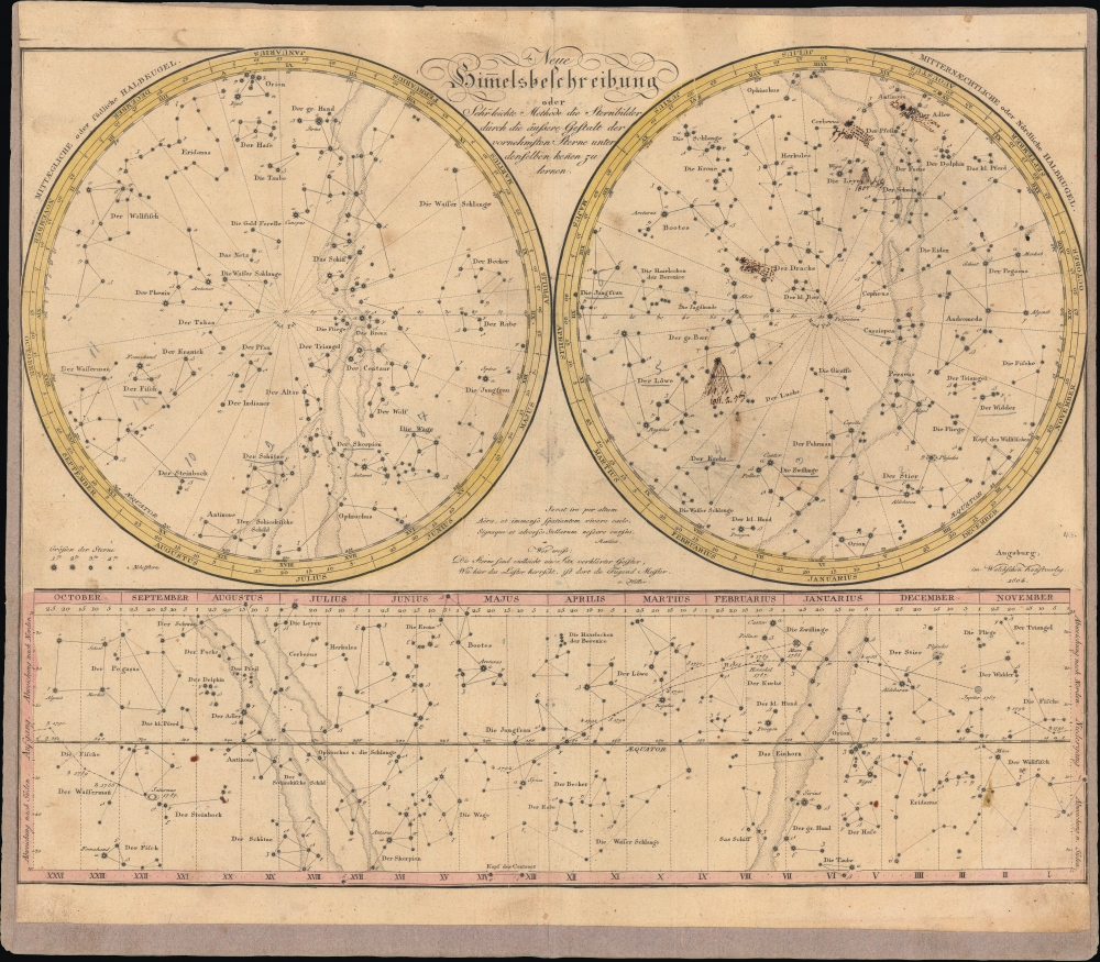 Neue Himmelsbeschreibung oder sehr leichte Methode die Sternbilder durch die äußere Gestalt der vornehmsten Sterne unter denselben kennen zu lernen. - Main View