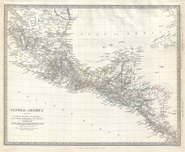 Central America 1. Including Yucatan, Belize, Guatemala, Salvador, Honduras, Nicaragua and the Southern States of Mexico. - Main View