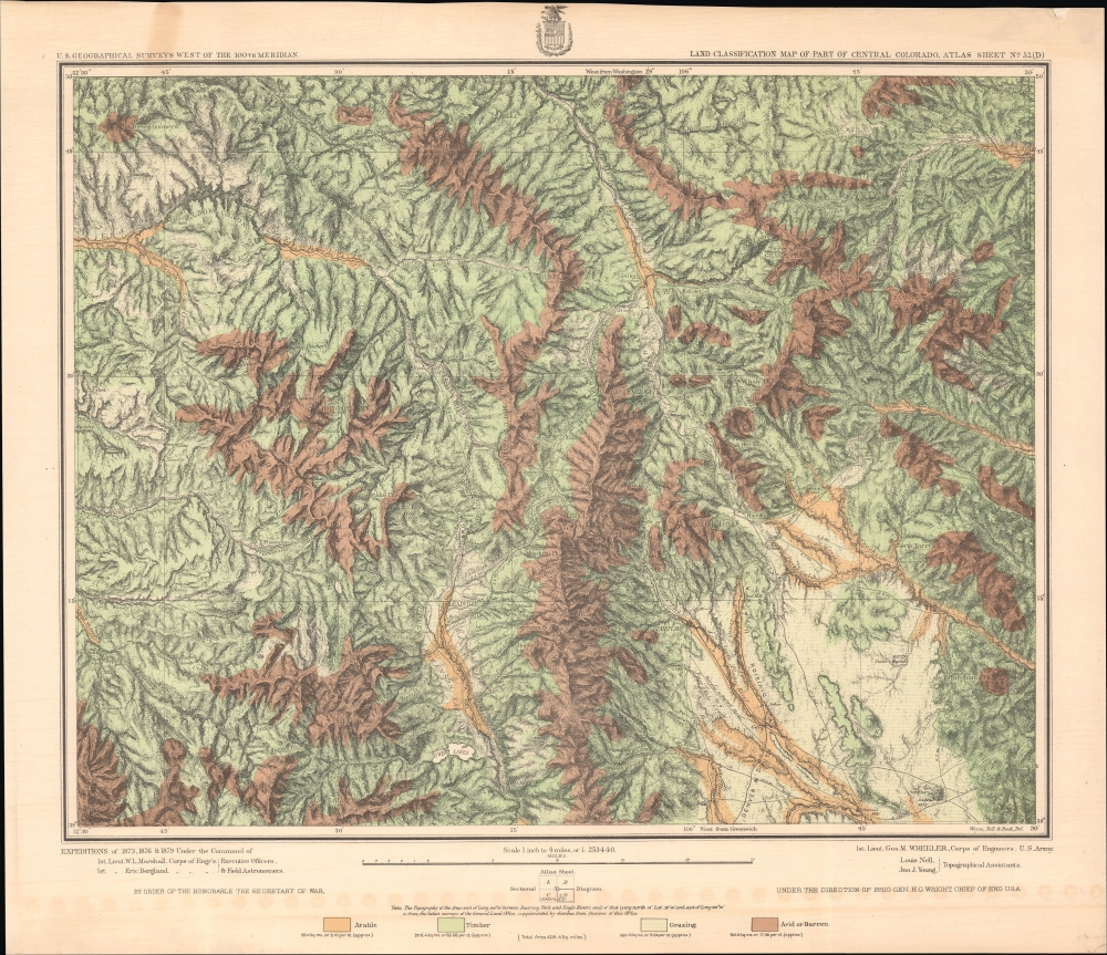 Land Classification Map Of Part Of Central Colorado, Atlas Sheet No. 52 (D). - Main View