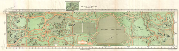 Map of the Central Park January 1st 1870. - Main View