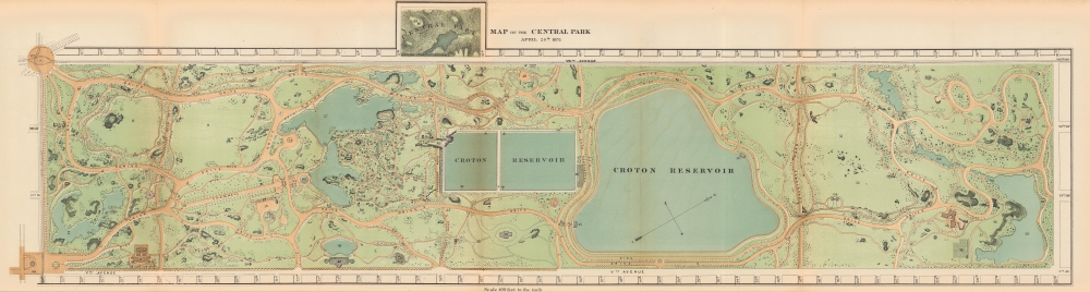 Map of the Central Park April 20th 1871. - Main View