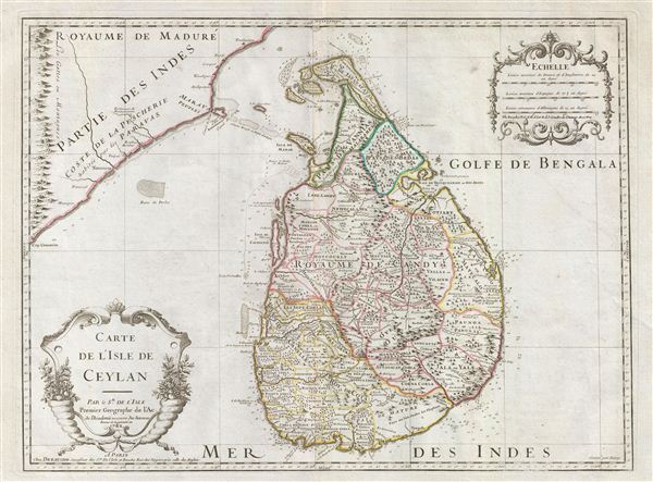 Carte de L'Isle de Ceylan. - Main View