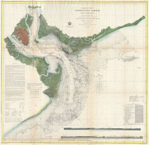 Preliminary Chart of Charleston Harbor and its Approaches. - Main View