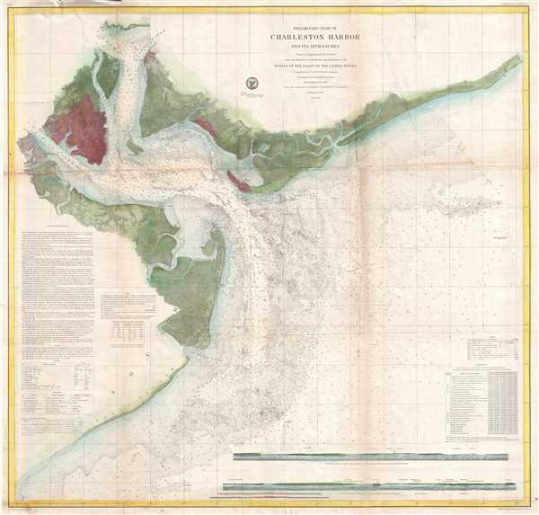Preliminary Chart of Charleston Harbor and its Approaches. - Main View