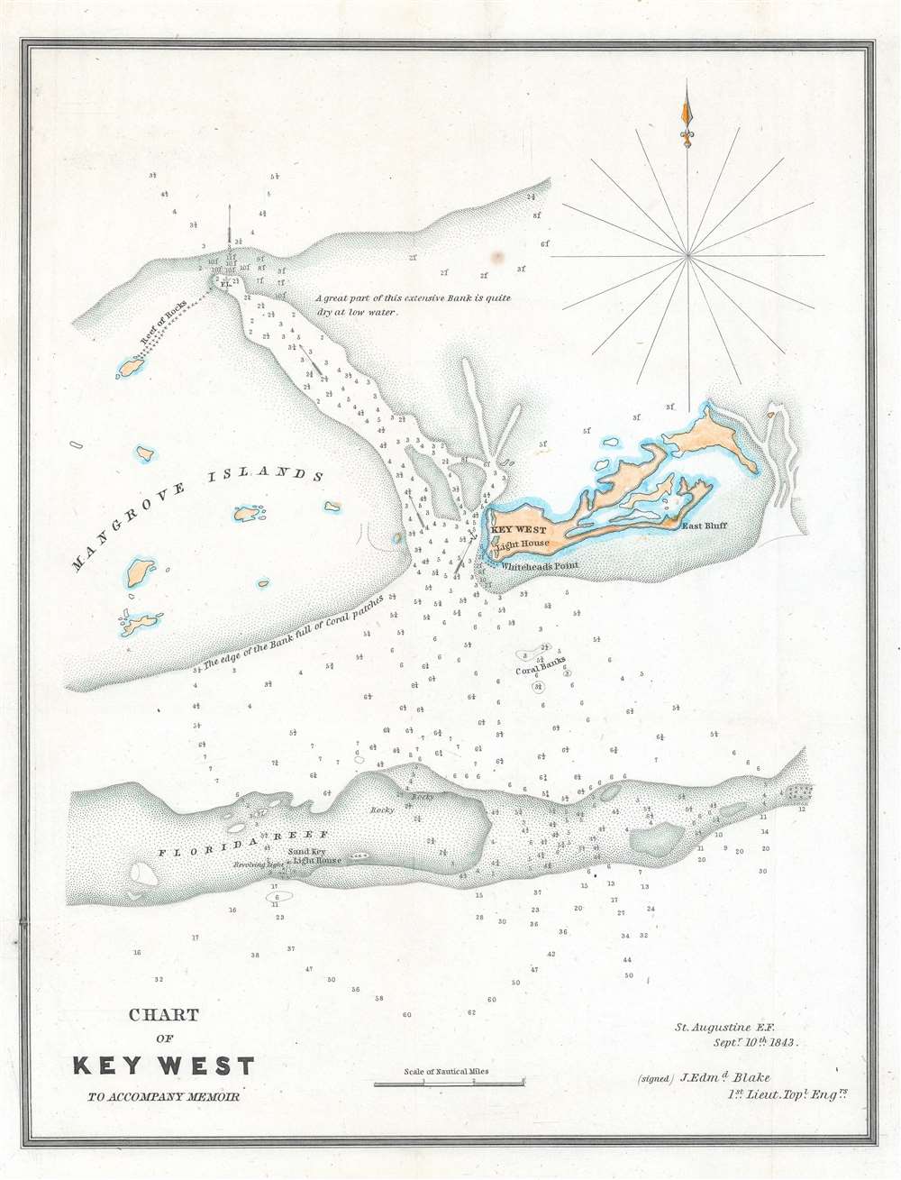 Chart of Key West to Accompany Memoir. - Main View
