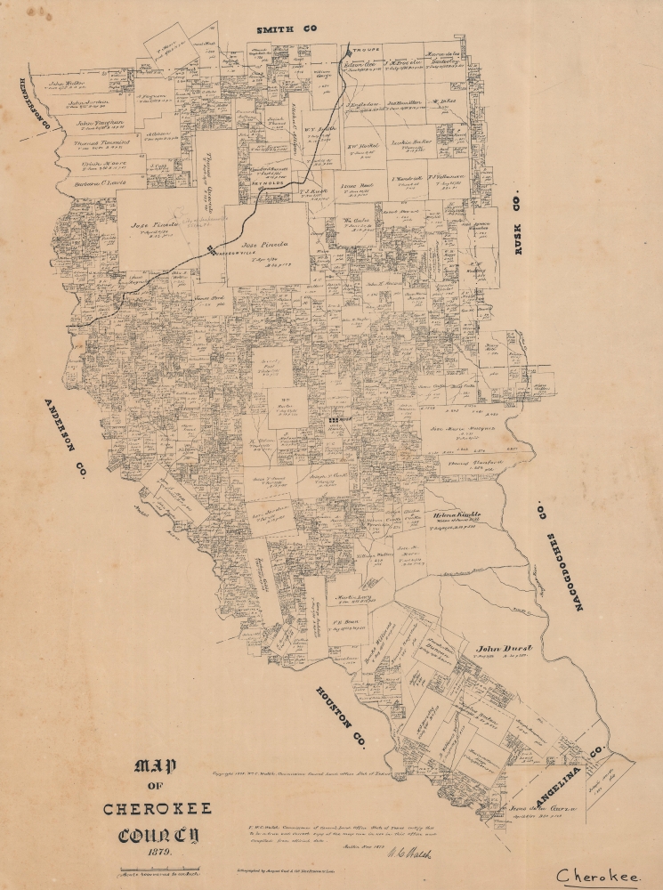 Map of Cherokee County, 1879. - Main View