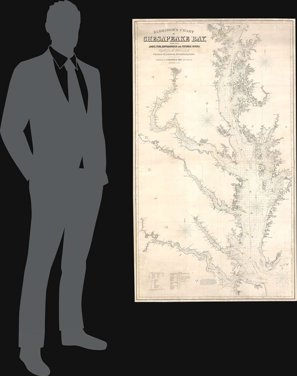 Eldridge's Chart of Chesapeake Bay, with the James, York, Rappahannock and Potomac Rivers. - Alternate View 1