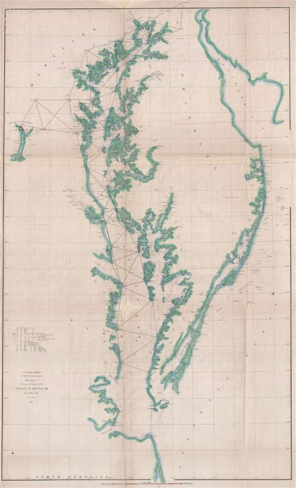 Sketch C Showing the Progress of the Survey in Section No. III From 1843 to 1851. - Main View