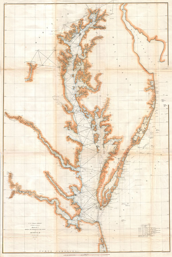 Sketch C Showing the Progress of the Survey in Section No. III from 1843 to 1857. - Main View