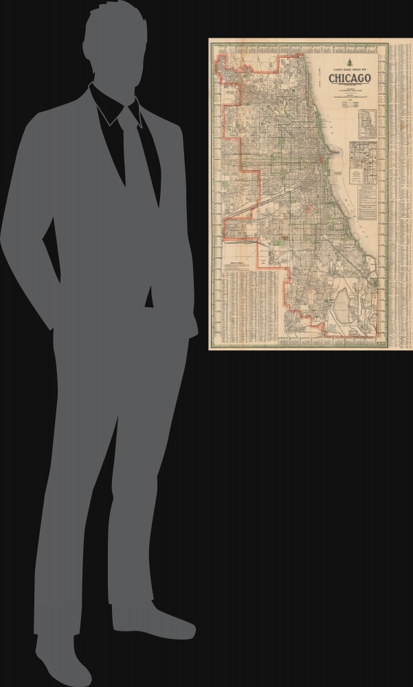 Clason's Double Indexed Map of Chicago. / Clason's Chicago Map. - Alternate View 1