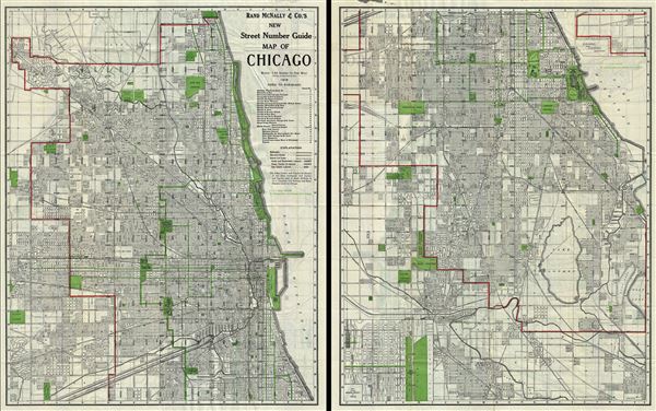 Rand McNally and Co.'s New Street Number Guide Map of Chicago - Main View