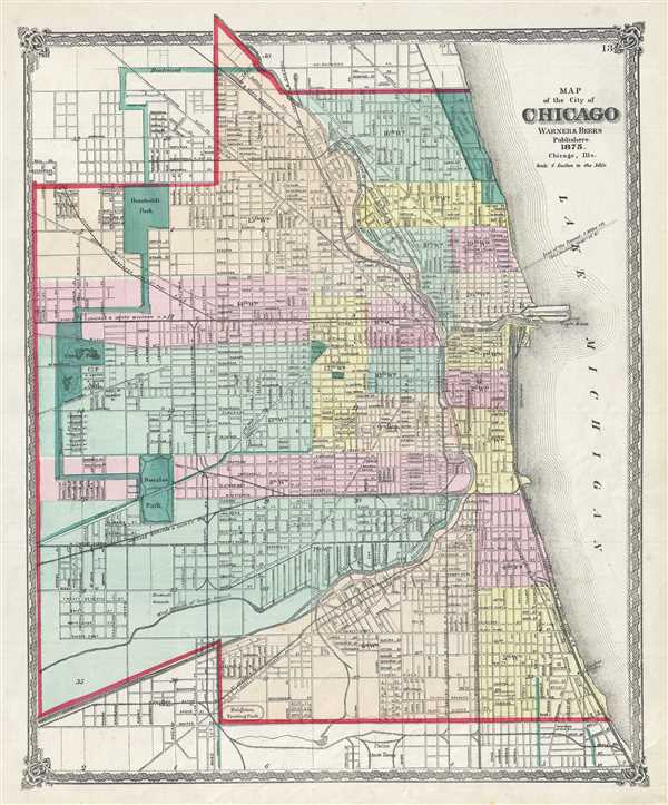 Map of the city of Chicago. - Main View