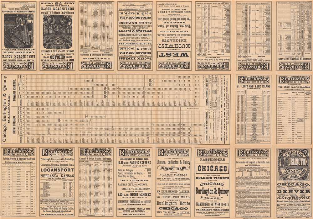 Map of the Chicago Burlington and Quincy Railroad and its Connections. - Alternate View 1