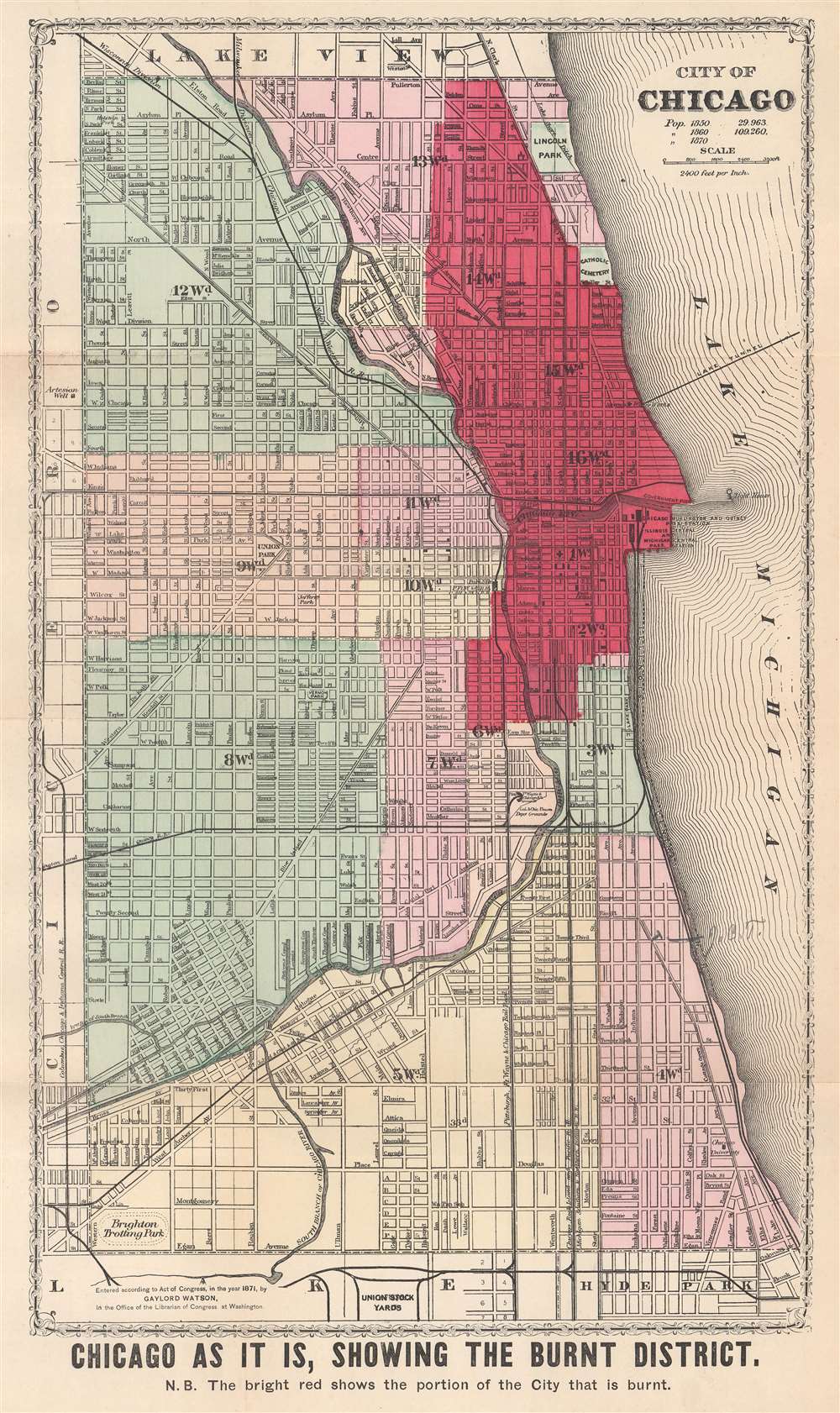 Chicago as it is, Showing the Burnt District. - Main View