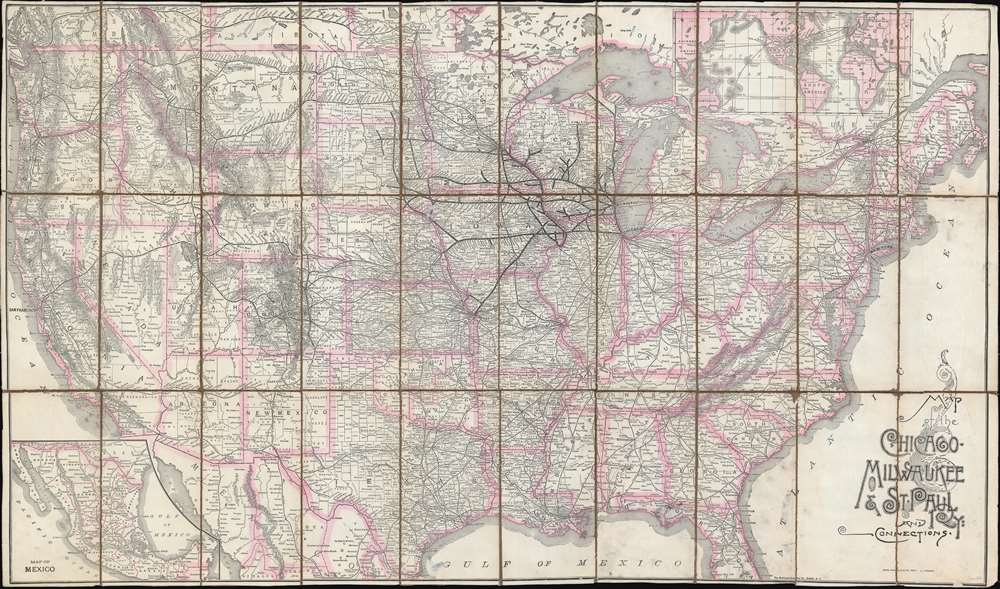 Maps of Minnesota and Iowa, St. Paul, Minnesota, and Milwaukee