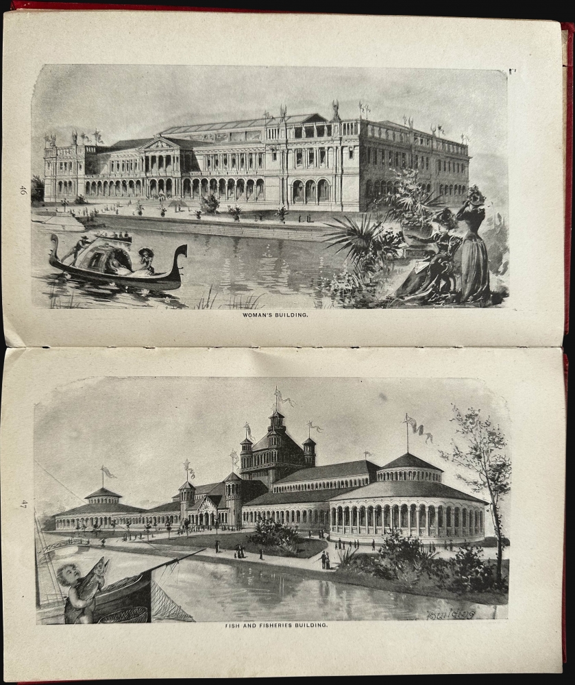 Grand Panoramic View of the Heart of Chicago. Overlooking the entire Business Portion of the City, lake Michigan, and the Columbian Exposition. - Alternate View 2