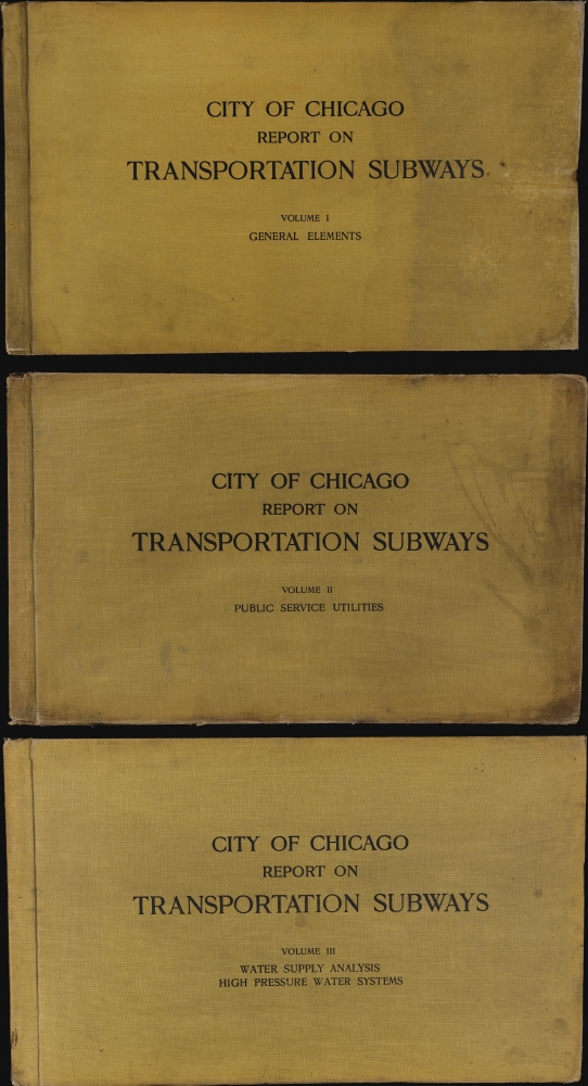 1903 3-Volume Study on the the Feasibility of Subways in Chicago