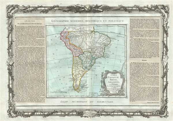 1786 Desnos and de la Tour Map of South America