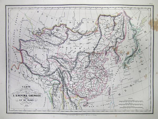 Carte de L’Empire Chinois de Du Japon 1836. - Main View