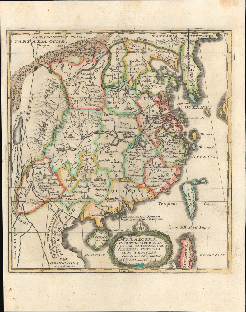 Paradigma XV Provinciarum et CLV Urbium Capitalium Sinensis Imperij Cum Templis quae Cruce X Signatur Et Domiciliis S.I. - Main View