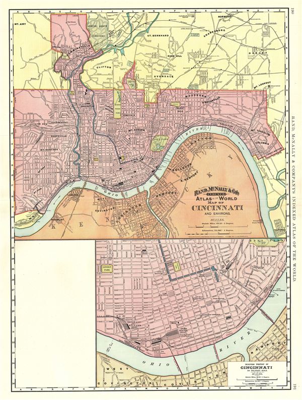 Map of Cincinnati and Environs. - Main View