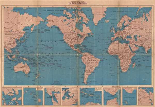 Carte du Monde, World Map in French