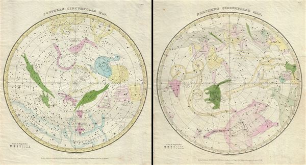 Northern Circumpolar Map.  Southern Circumpolar Map. - Main View