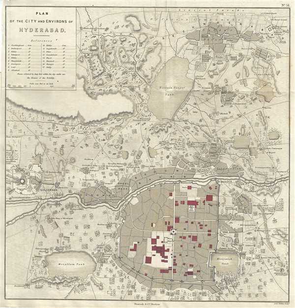 Plan of the City and Environs of Hyderabad. - Main View