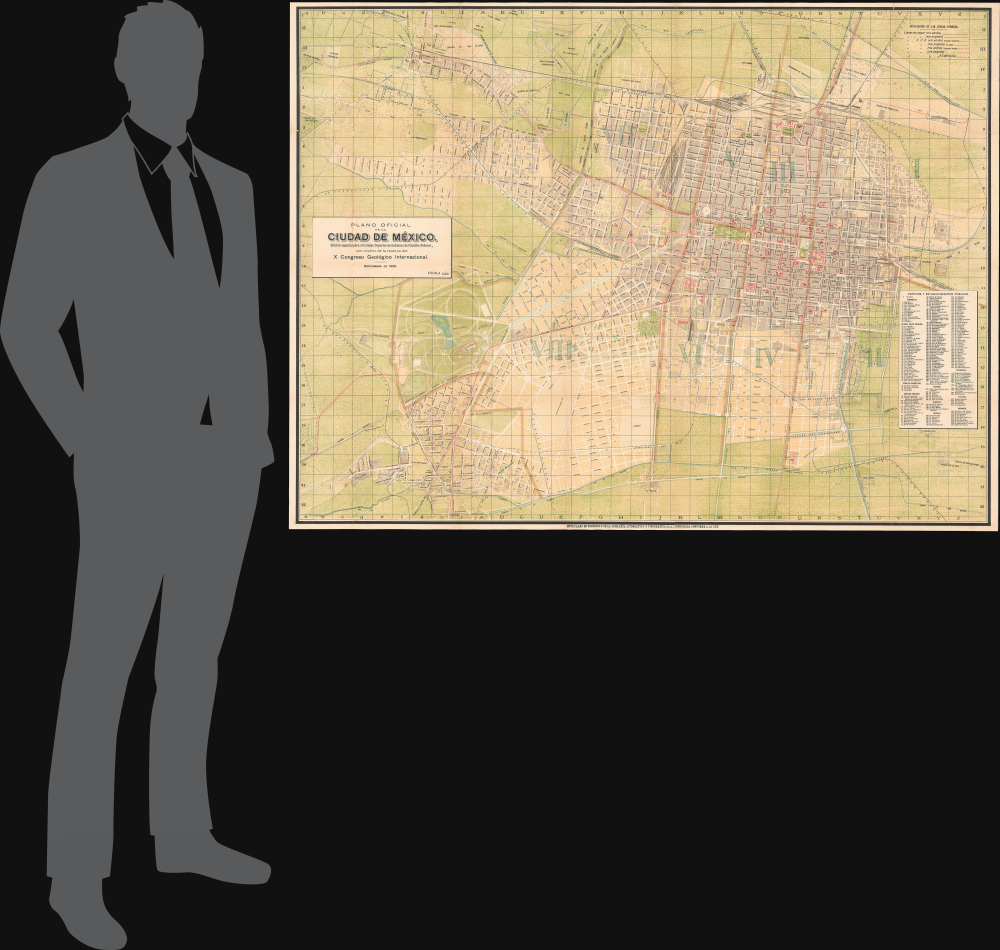 Plano oficial de la ciudad de México. Edición especial para el Consejo Superior de Gobierno del Distrito Federal, con motivo de la reunión del X Congreso Geológico Internacional. - Alternate View 1