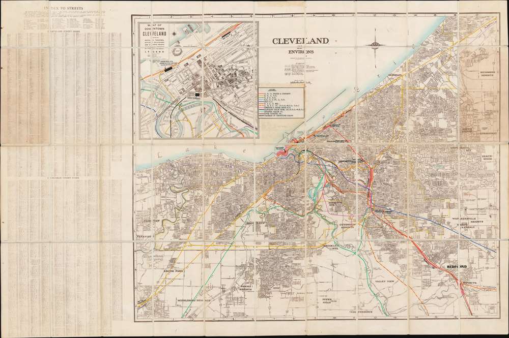 1939 Mountcastle City Plan or Map of Cleveland, Ohio