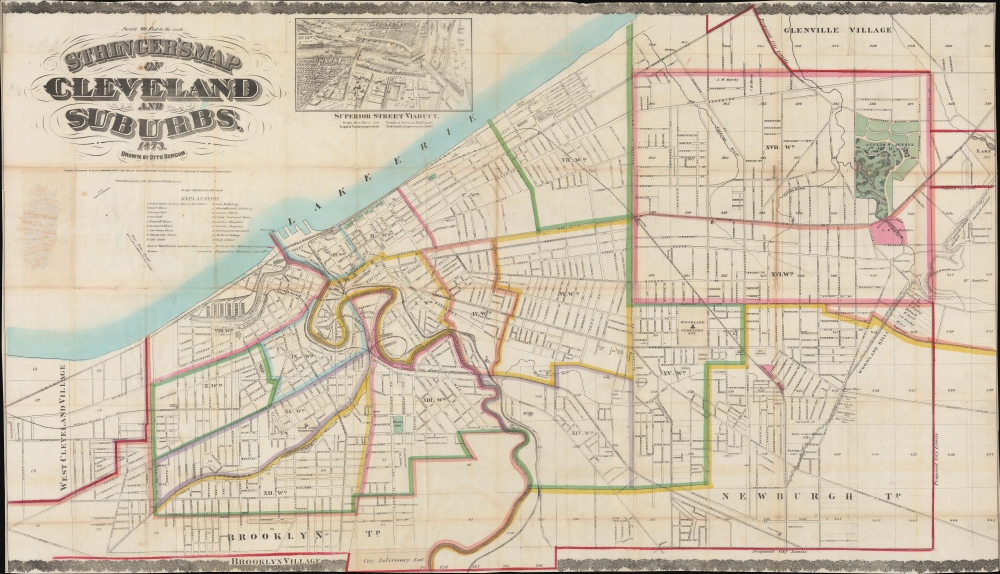 Stringer's Map of Cleveland and Suburbs. - Main View