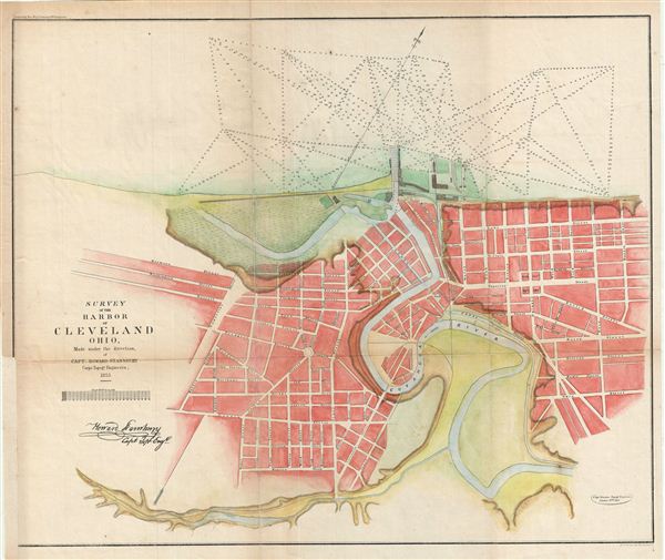 Survey of the Harbor of Cleveland Ohio. - Main View