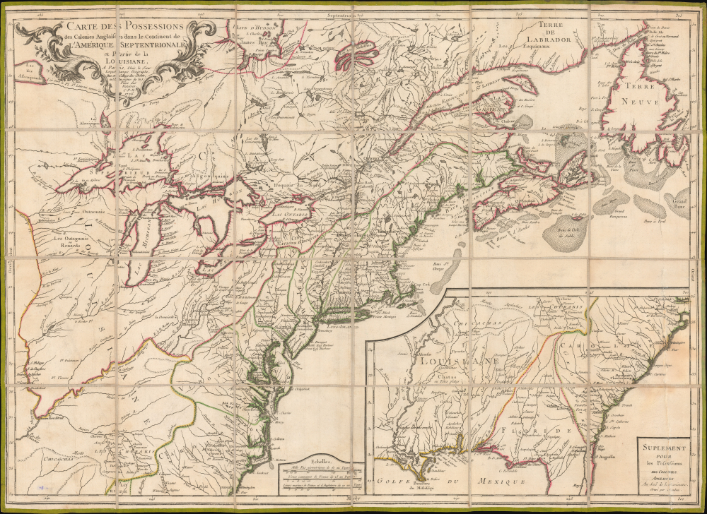 1776 Longchamps Revolutionary War Map of Colonial America