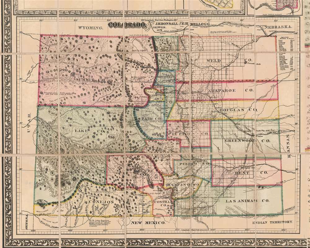 Map of Colorado with Plans of its Principal Towns. - Alternate View 4