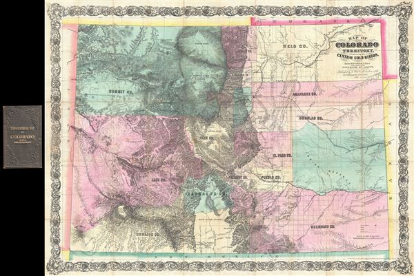 Map of Colorado Territory, Embracing the Central Gold Region. - Main View