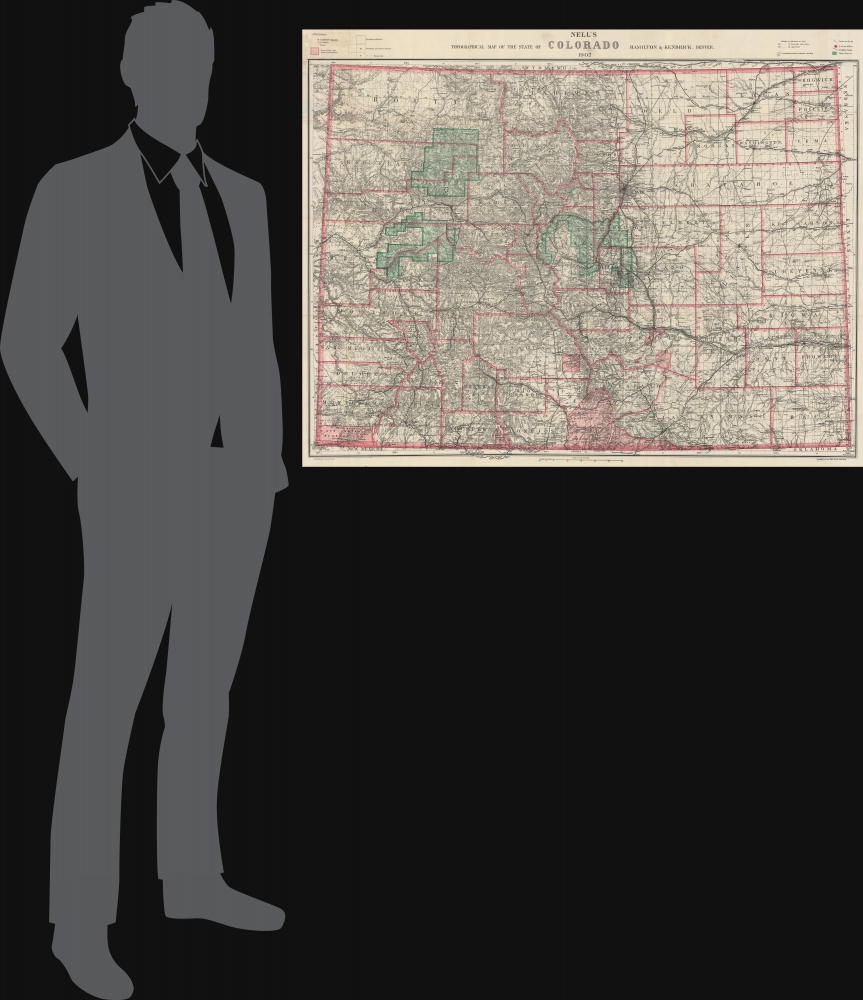 Nell's Topographical Map of the State of Colorado. - Alternate View 1