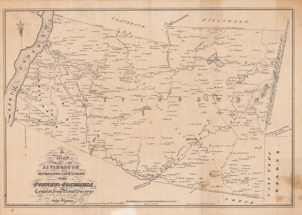 A Map of the Towns of Livingston Germantown and Clermont in the County of Columbia. - Main View