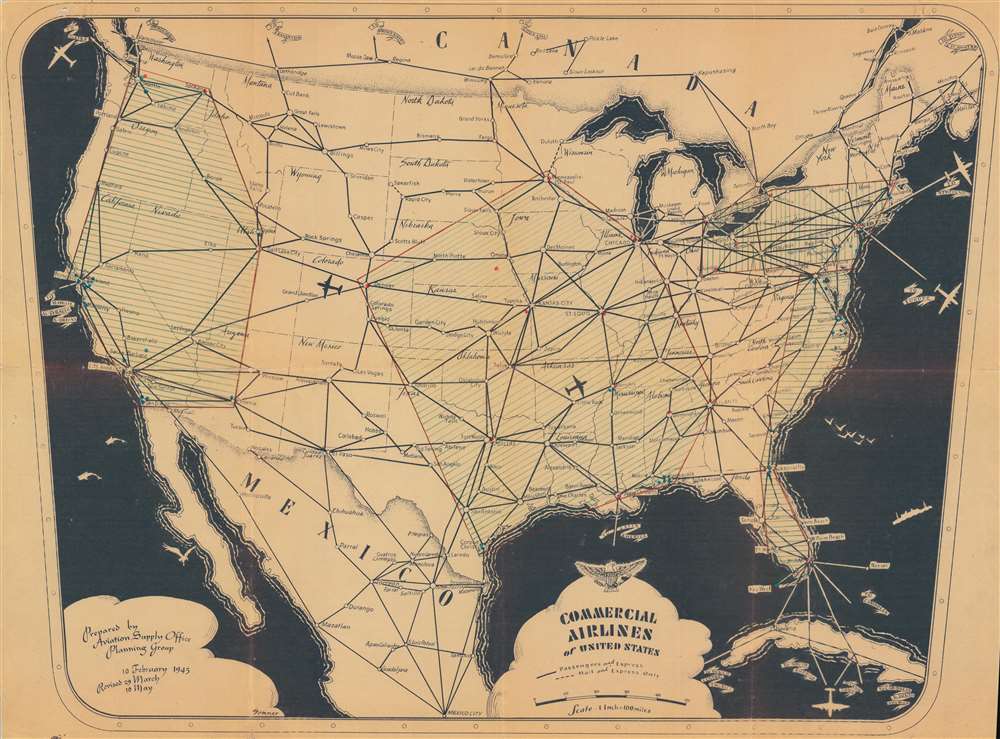 Commercial Airlines of United States. - Main View