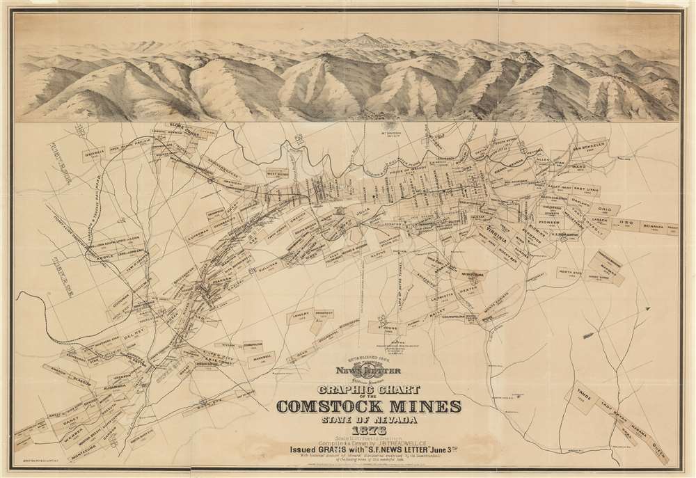 Graphic Chart of the Comstock Mines State of Nevada 1876. - Main View