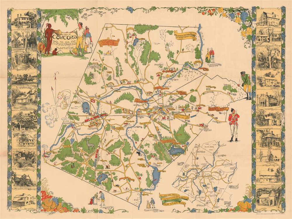 A Map of Concord. The Old Musketaquid Plantation. - Main View