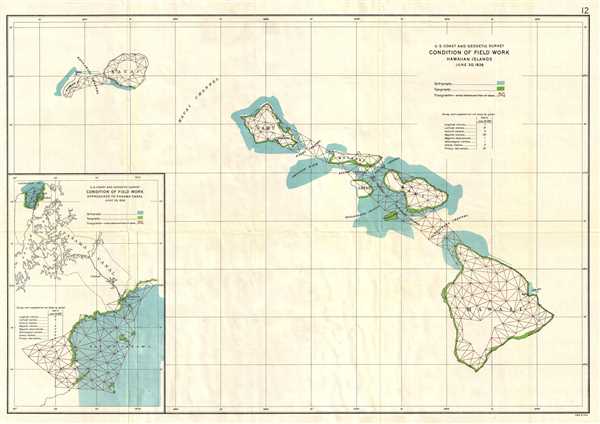 U.S. Coast and Geodetic Survey. Condition of Field Work Hawaiian Islands. June 30, 1926. - Main View