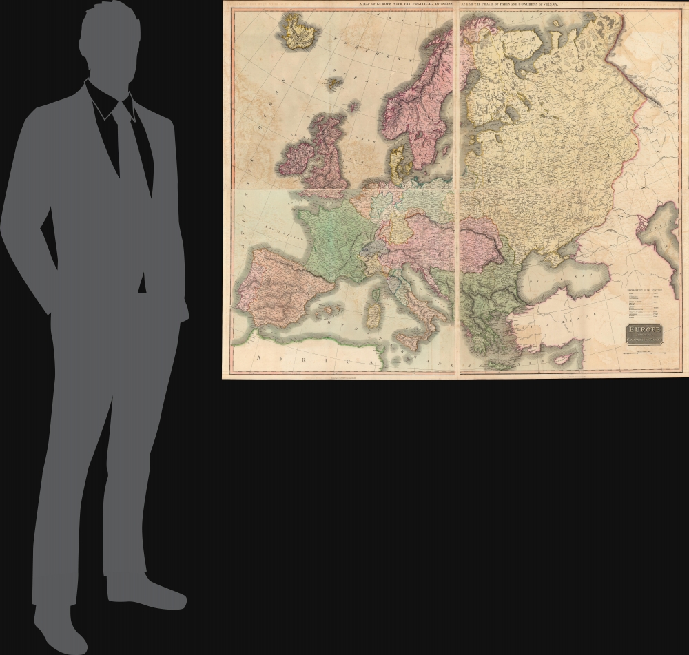 A Map of Europe with the Political Divisions after the Peace of Paris and Congress of Vienna / Europe after the Congress of Vienna. - Alternate View 1