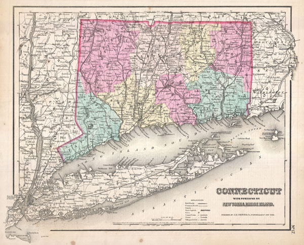 Connecticut with portions of New York and Rhode Island. - Main View