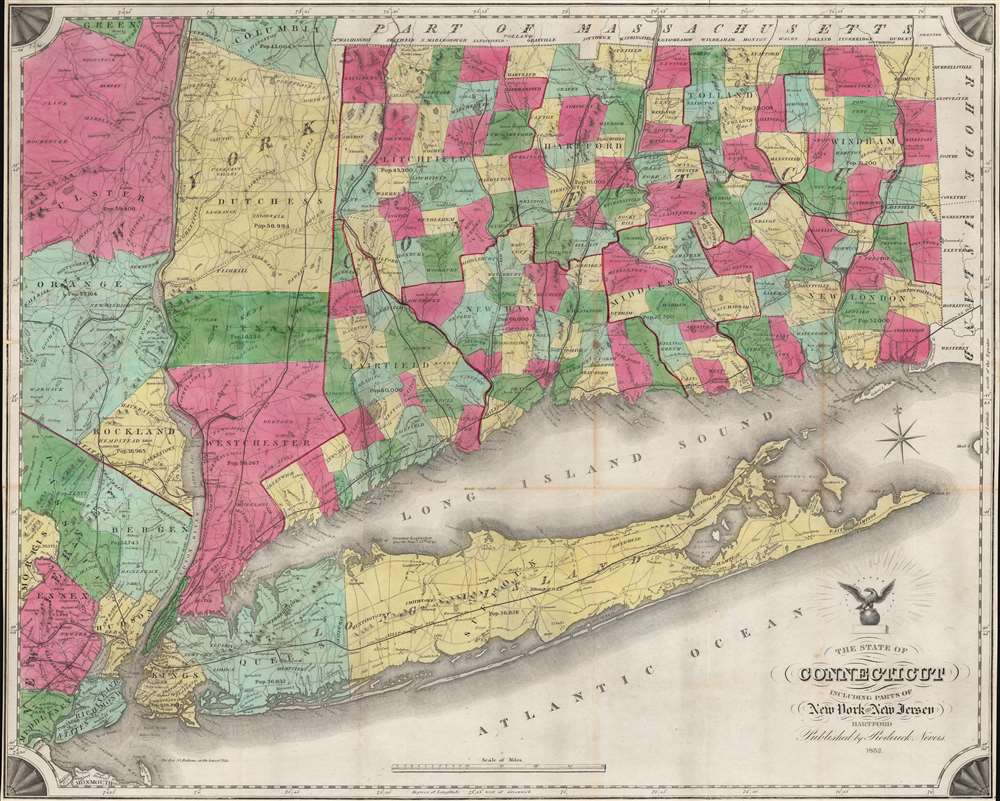 The State of Connecticut Including Parts of New York and New Jersey. - Main View