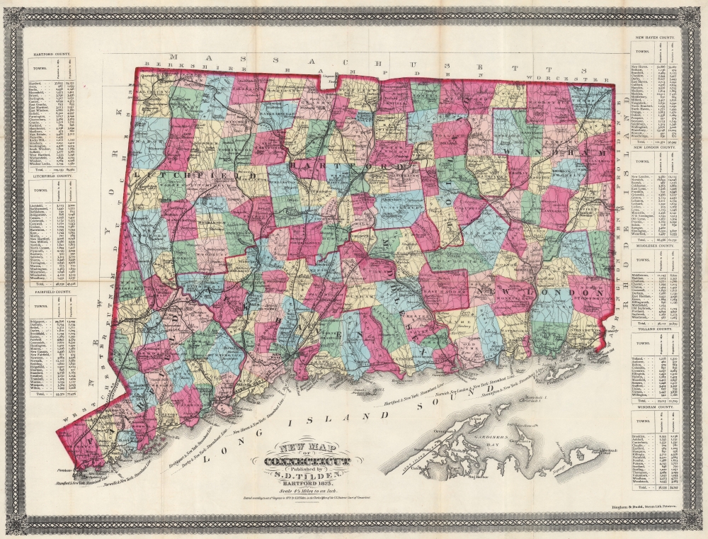 New Map of Connecticut. - Main View