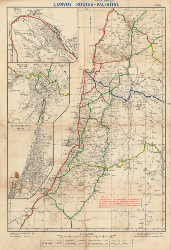 Convoy Routes - Palestine. - Main View