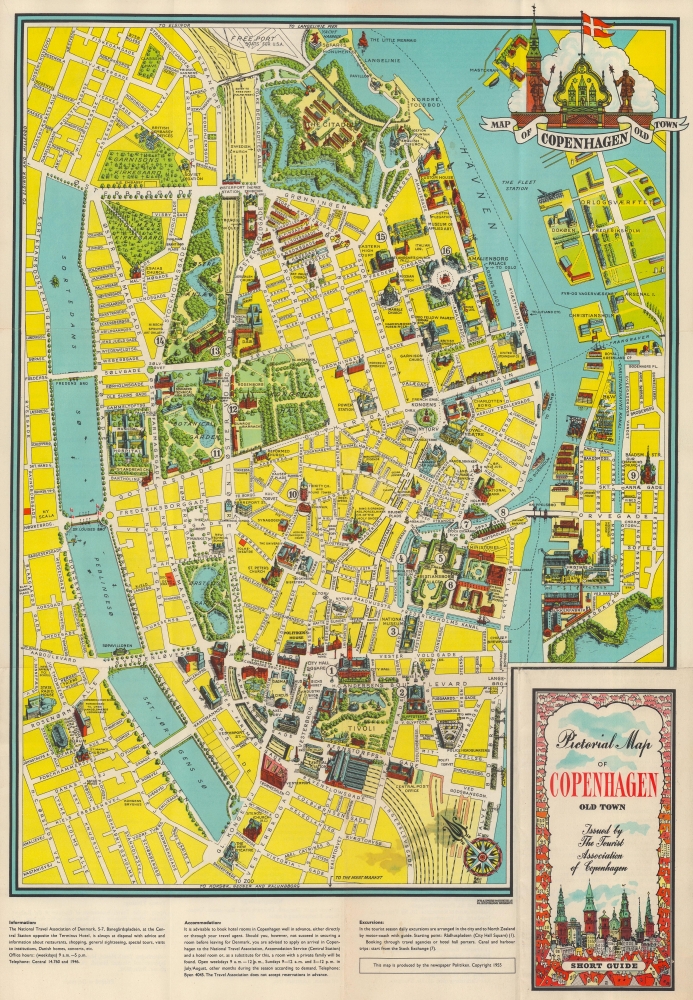 Pictorial Map of Copenhagen Old Town. - Main View
